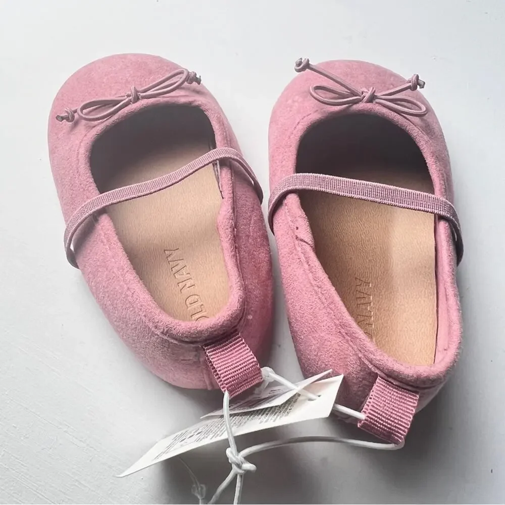 Old Navy Baby Girl Pink Mary Jane Ballet FlatBaby Walker  Shoes Sz 18-24M